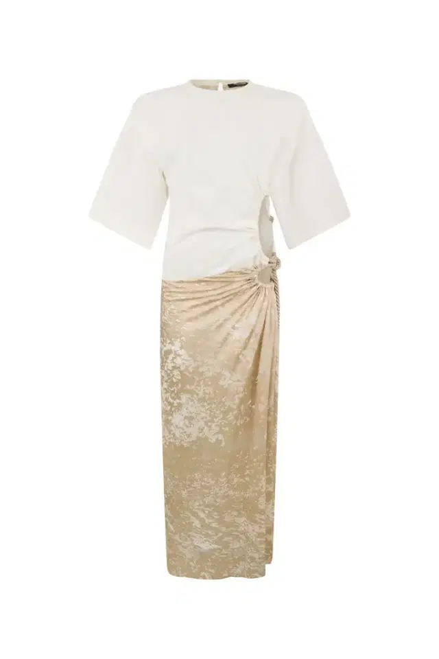 Roberto Cavalli Abstract Print on Silk Viscose Devore Dress