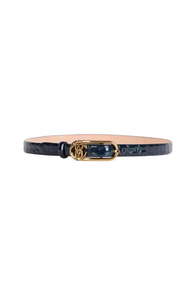 Roberto Cavalli Belt With Crocodile Print And Glitter
