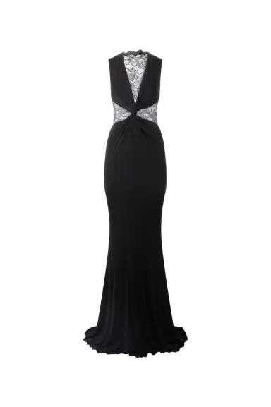 Roberto Cavalli Extra-Long Dress With Lace | Thumbnail 1