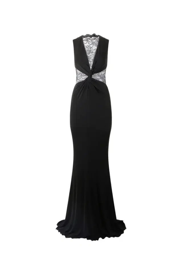 Roberto Cavalli Extra-Long Dress With Lace