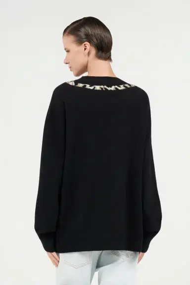 Roberto Cavalli Wool Sweater with Tiger Motif | Thumbnail 3 Roberto Cavalli Wool Sweater with Tiger Motif | Thumbnail 3