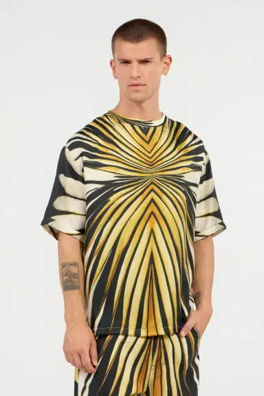 Roberto Cavalli Ray Of Gold Print T-Shirt | Thumbnail 2 Roberto Cavalli Ray Of Gold Print T-Shirt | Thumbnail 2