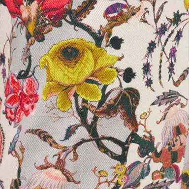 Roberto Cavalli Flared Pants with Florentine Flowers Print | Thumbnail 4