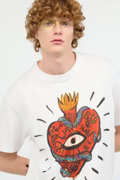 Roberto Cavalli T-Shirt With Heart | Thumbnail 5