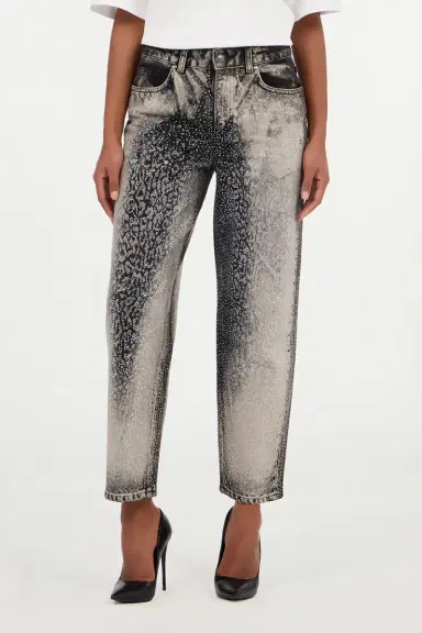 Roberto Cavalli Jeans with Faded Effect and Rhinestones | Thumbnail 2