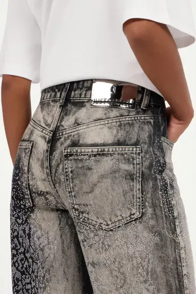 Roberto Cavalli Jeans with Faded Effect and Rhinestones | Thumbnail 6