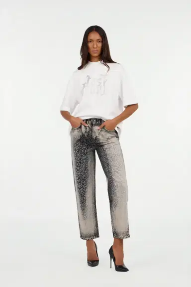 Roberto Cavalli Jeans with Faded Effect and Rhinestones | Thumbnail 7