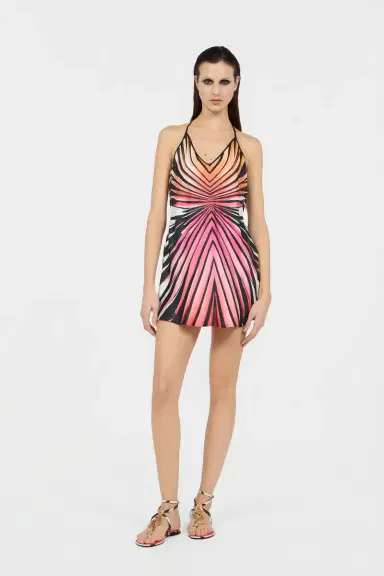 Roberto Cavalli Ray Of Paradise Print Silk Mini Dress | Thumbnail 2 Roberto Cavalli Ray Of Paradise Print Silk Mini Dress | Thumbnail 2