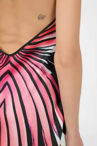 Roberto Cavalli Ray Of Paradise Print Silk Mini Dress | Thumbnail 5 Roberto Cavalli Ray Of Paradise Print Silk Mini Dress | Thumbnail 5