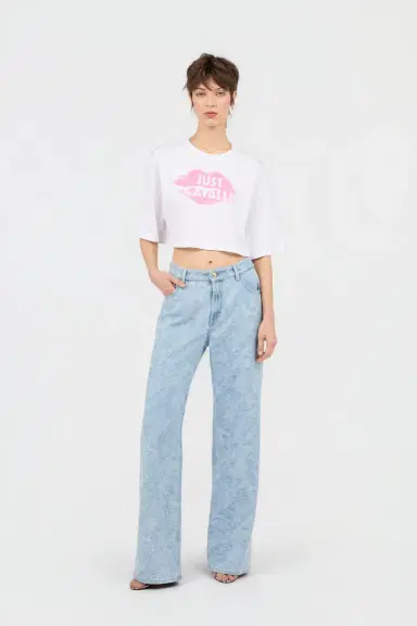 Roberto Cavalli Wide-Leg Denim Trousers | Thumbnail 6 Roberto Cavalli Wide-Leg Denim Trousers | Thumbnail 6