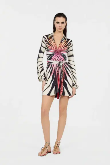 Roberto Cavalli Ray Of Paradise Print Mini Dress | Thumbnail 6 Roberto Cavalli Ray Of Paradise Print Mini Dress | Thumbnail 6