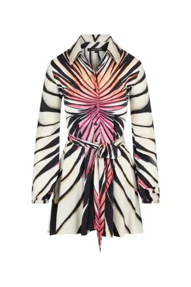 Roberto Cavalli Ray Of Paradise Print Mini Dress | Thumbnail 1 Roberto Cavalli Ray Of Paradise Print Mini Dress | Thumbnail 1