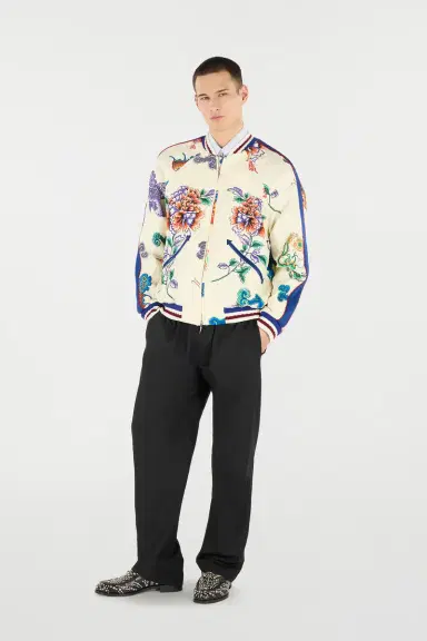 Roberto Cavalli Bomber Jacket With Dragon, Flowers And Butterflies | Thumbnail 7