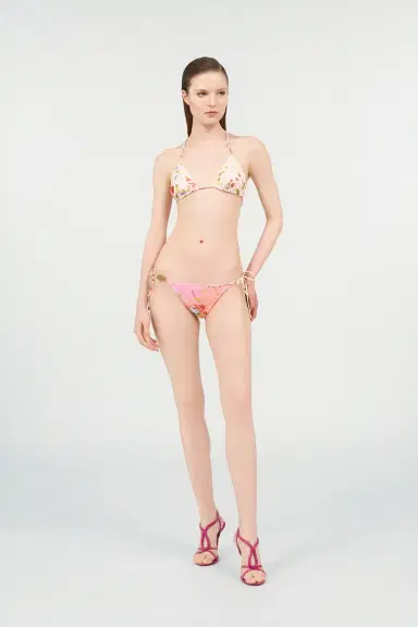 Roberto Cavalli Miami Flowers Print Top Bikini | Thumbnail 6