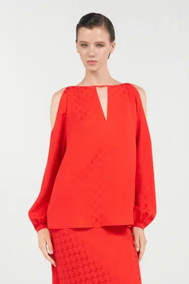 Roberto Cavalli Silk Blouse with RC Print | Thumbnail 2 Roberto Cavalli Silk Blouse with RC Print | Thumbnail 2