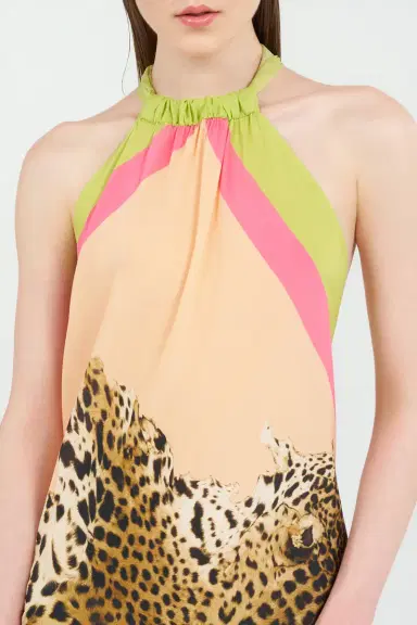 Roberto Cavalli Cavalli Pop Print Silk Dress | Thumbnail 5