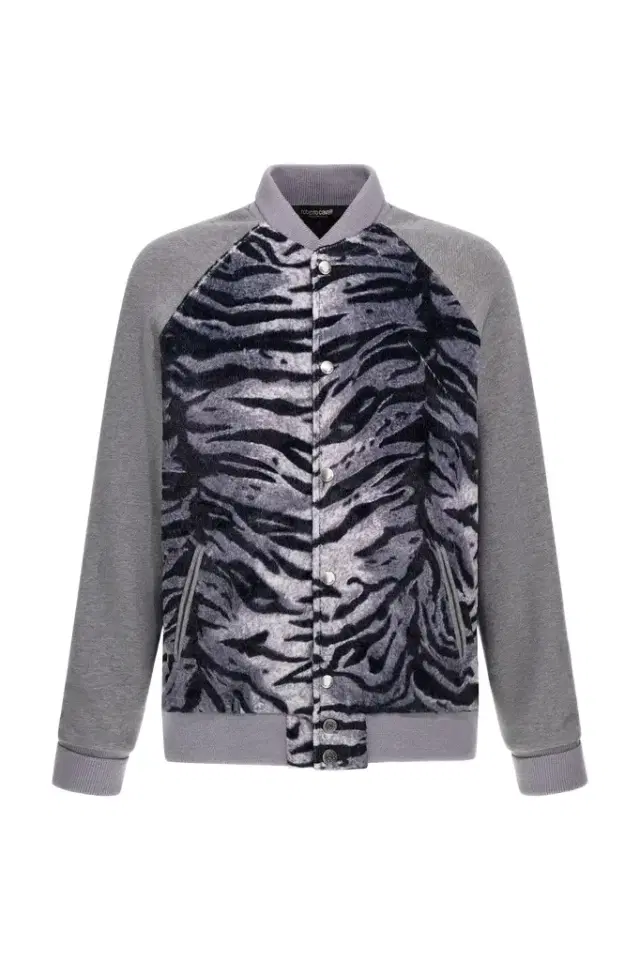 Roberto Cavalli Zebra print sweatshirt with buttons