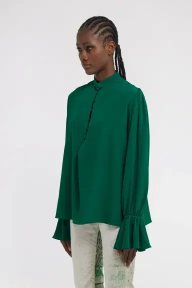 Roberto Cavalli Mandarin collar Blouse | Thumbnail 4
