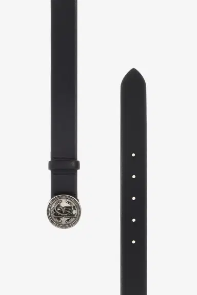 Roberto Cavalli Leather Belt with Logo RC Buckle | Thumbnail 2