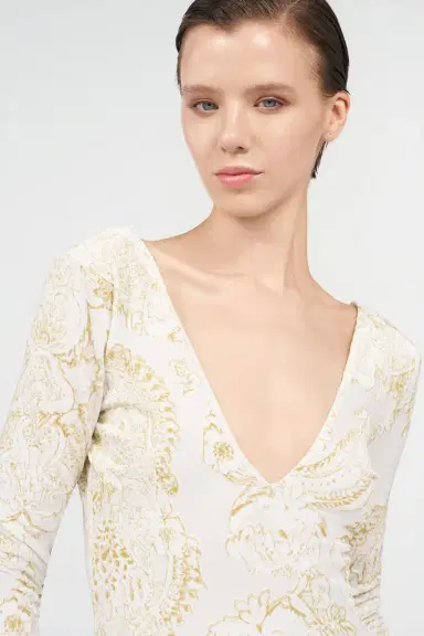 Roberto Cavalli Ornamental White Print Top | Thumbnail 5 Roberto Cavalli Ornamental White Print Top | Thumbnail 5