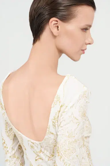 Roberto Cavalli Ornamental White Print Top | Thumbnail 6 Roberto Cavalli Ornamental White Print Top | Thumbnail 6