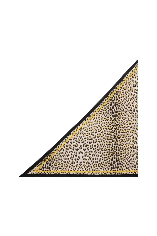 Roberto Cavalli Pop Jaguar Print Silk Scarf