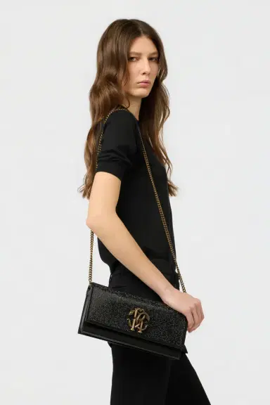 Roberto Cavalli Leather Mini Bag with Shoulder Strap | Thumbnail 2 Roberto Cavalli Leather Mini Bag with Shoulder Strap | Thumbnail 2