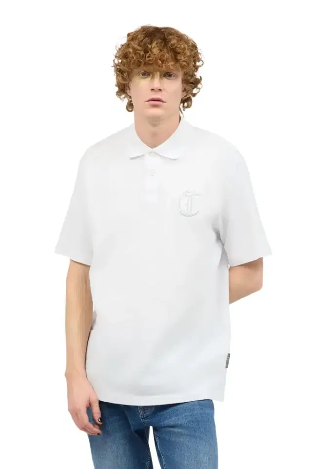 Roberto Cavalli Polo Shirt With Embossed JC Monogram