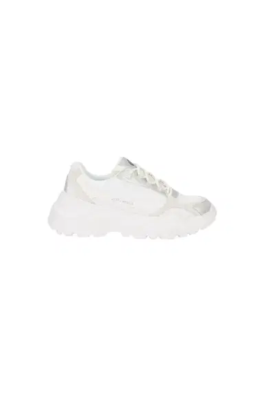 Roberto Cavalli White Chunky Sneakers With Leather Inserts | Thumbnail 1 Roberto Cavalli White Chunky Sneakers With Leather Inserts | Thumbnail 1