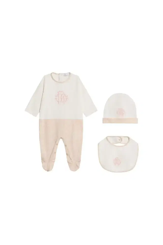 Roberto Cavalli Pink Monogram Zebra Print Children Kit