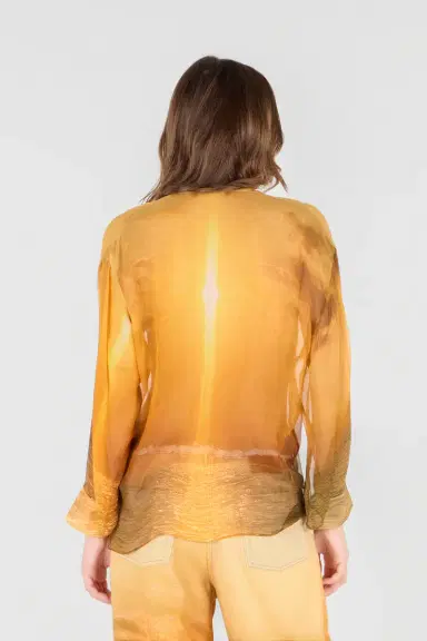 Roberto Cavalli Sunset Print Silk Shirt | Thumbnail 3 Roberto Cavalli Sunset Print Silk Shirt | Thumbnail 3
