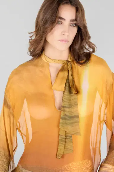 Roberto Cavalli Sunset Print Silk Shirt | Thumbnail 5 Roberto Cavalli Sunset Print Silk Shirt | Thumbnail 5