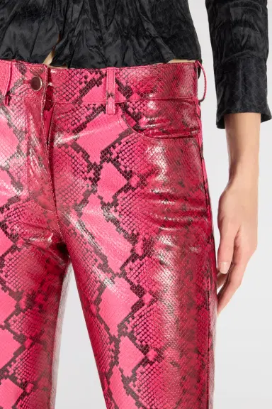 Roberto Cavalli Shiny Python-Print Pants | Thumbnail 6