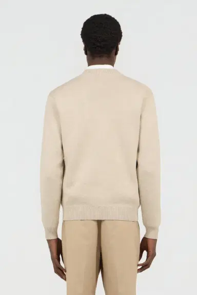 Roberto Cavalli Beige Cardigan With Embroidered Monogram RC | Thumbnail 3 Roberto Cavalli Beige Cardigan With Embroidered Monogram RC | Thumbnail 3
