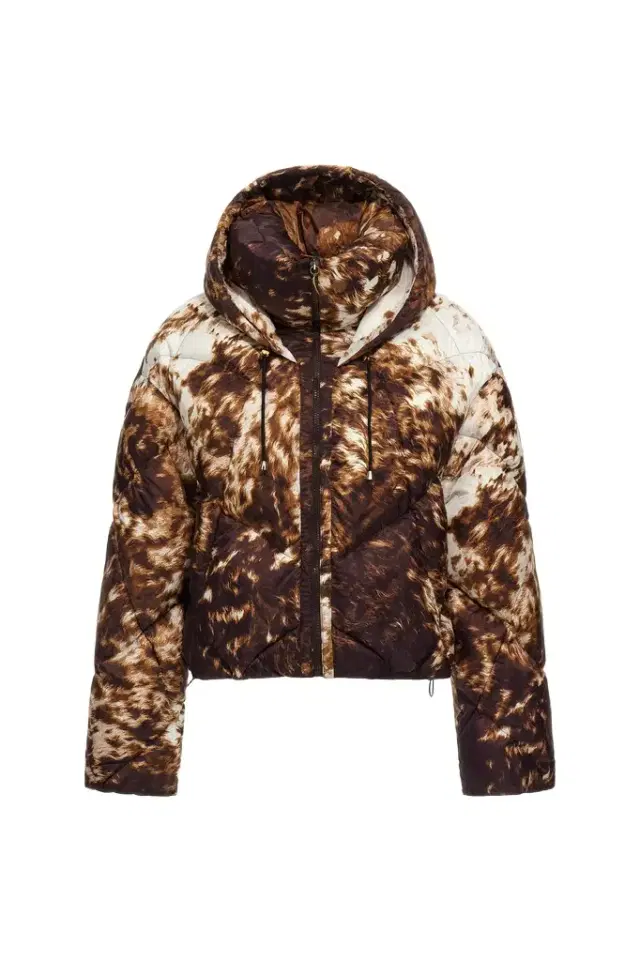 Roberto Cavalli Appaloosa Print Puffer Jacket