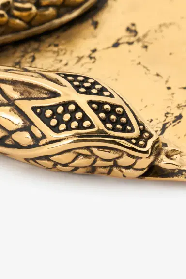 Roberto Cavalli Antique Gold Choker Necklace with Snake | Thumbnail 5