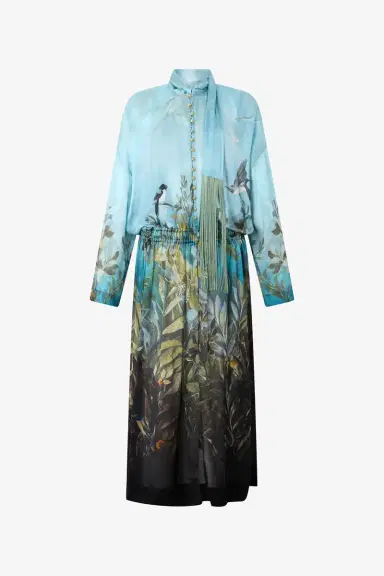 Roberto Cavalli Silk Dress With Eden Print | Thumbnail 2 Roberto Cavalli Silk Dress With Eden Print | Thumbnail 2