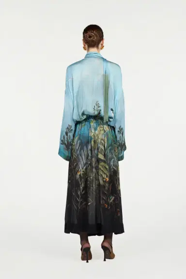Roberto Cavalli Silk Dress With Eden Print | Thumbnail 3 Roberto Cavalli Silk Dress With Eden Print | Thumbnail 3