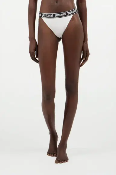 Roberto Cavalli Two-Pack White Cotton Panties With Logo Waistband | Thumbnail 2 Roberto Cavalli Two-Pack White Cotton Panties With Logo Waistband | Thumbnail 2
