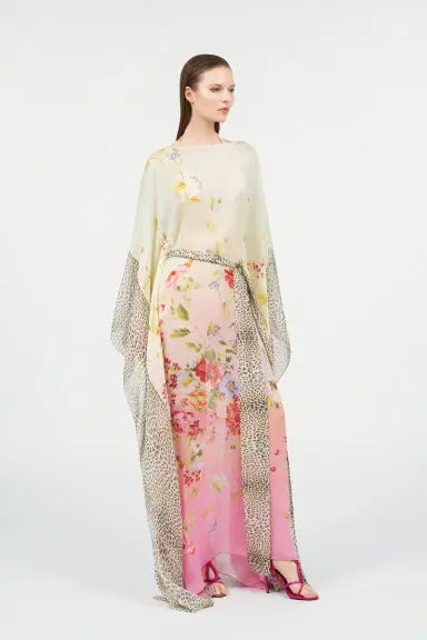 Roberto Cavalli Miami Flowers Silk Kaftan | Thumbnail 2