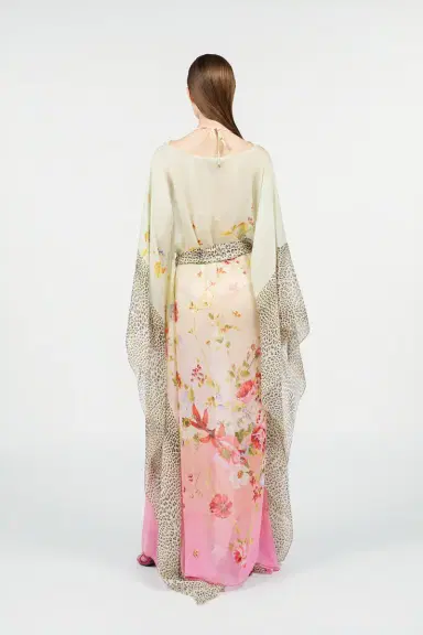 Roberto Cavalli Miami Flowers Silk Kaftan | Thumbnail 3