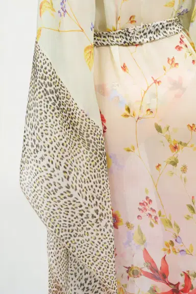 Roberto Cavalli Miami Flowers Silk Kaftan | Thumbnail 6