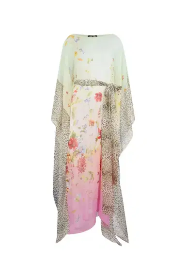 Roberto Cavalli Miami Flowers Silk Kaftan | Thumbnail 1