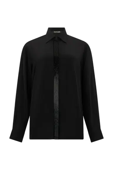 Roberto Cavalli Silk Shirt with Shimmering Detail | Thumbnail 1