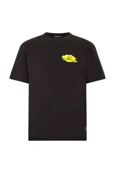 Roberto Cavalli Black T-shirt With Logo | Thumbnail 1