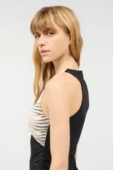 Roberto Cavalli Two-Tone Mini Dress With Cut-Out | Thumbnail 5 Roberto Cavalli Two-Tone Mini Dress With Cut-Out | Thumbnail 5