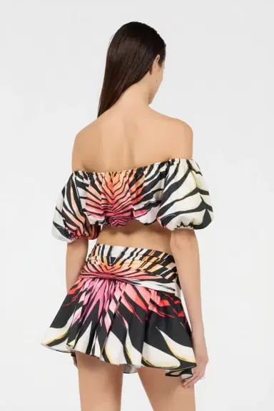 Roberto Cavalli Ray Of Paradise Print Crop Top | Thumbnail 3 Roberto Cavalli Ray Of Paradise Print Crop Top | Thumbnail 3