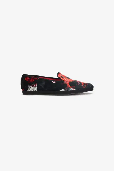 Roberto Cavalli Embroidered Velvet Loafers | Thumbnail 2