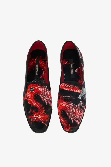 Roberto Cavalli Embroidered Velvet Loafers | Thumbnail 6