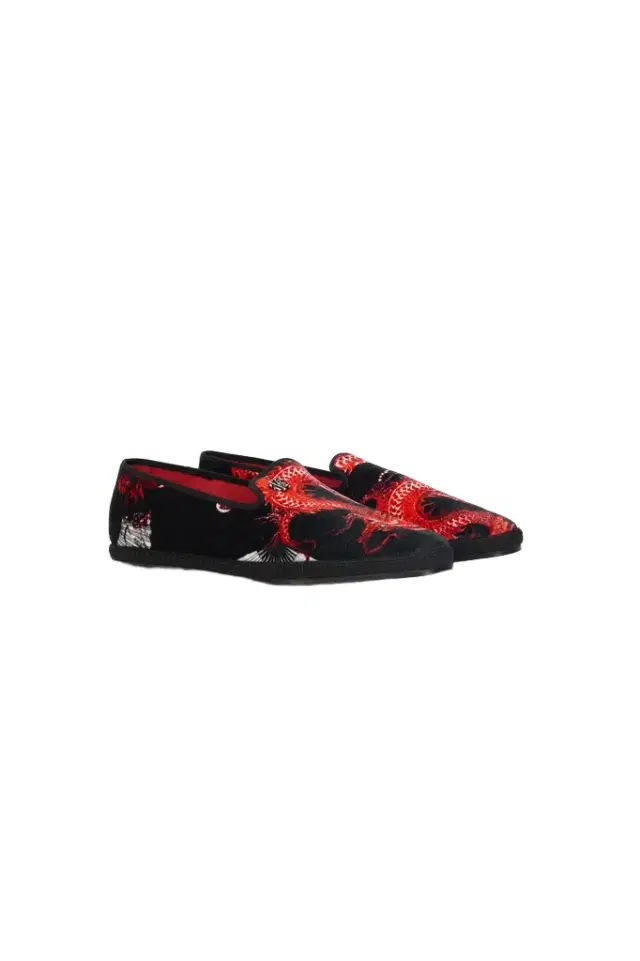 Roberto Cavalli Embroidered Velvet Loafers